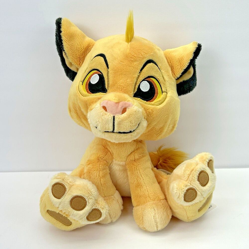 Disney Parks Big Feet The Lion King Simba Plush 10" Soft Clean